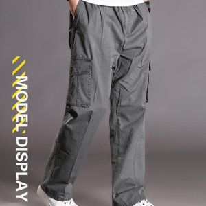 Men's casual cargo pants men's thin pants